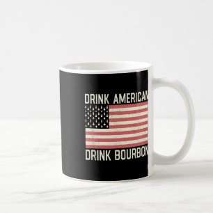 Caneca De Café Bebida Americana Bourbon Garrafas Bandeira America