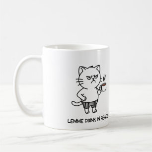Caneca De Café Bebida em paz Introdução ao café Grumpy Cat Mug
