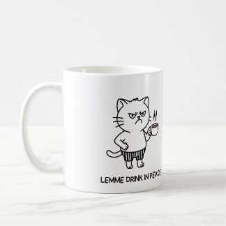 Caneca De Café Bebida em paz Introdução ao café Grumpy Cat Mug