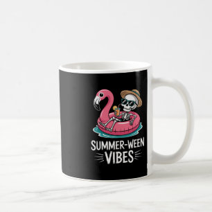 Caneca De Café Bebida Flamingo Flutuante Esqueleto Vibrações de V
