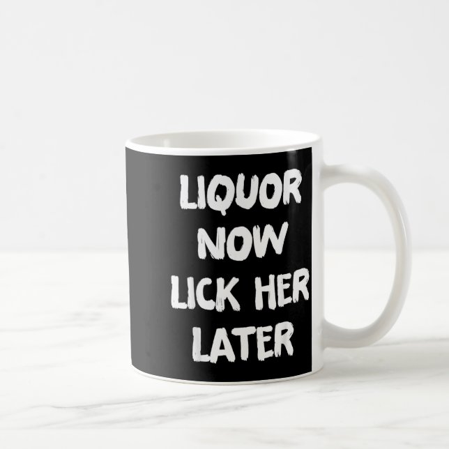 Caneca De Café Bebida Lamba Ela Mais Tarde Diversão Bebendo Despe (Direita)