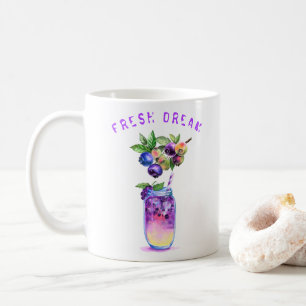 Caneca De Café Bebida Legal com suco de mirtilo fresco - Hora de 