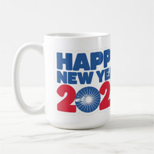 Caneca De Café Bebida na celebração: Feliz ano novo 2025 Mug