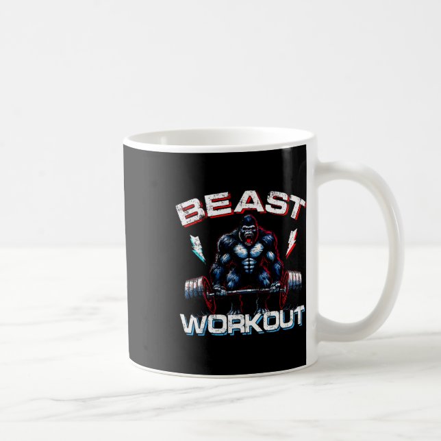 Caneca De Café Bebida Silverback Piadas Gym Gorilla Workou (Direita)