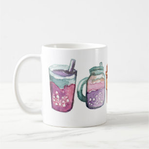 Caneca De Café Bebidas Coloridas