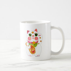 Caneca De Café Beckoning o gato Maneki Neko