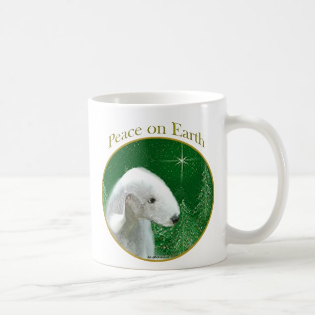 Caneca De Café Bedlington Terrier Peace (Direita)