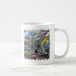 Caneca De Café Bedlington Terrier Summer Garden Art