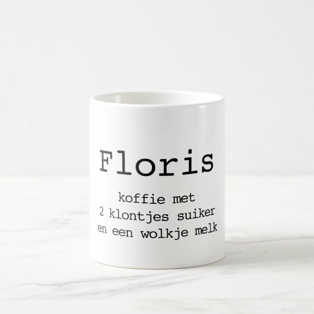 Caneca De Café Bedrukt met naam en koffie instructies (Centro)