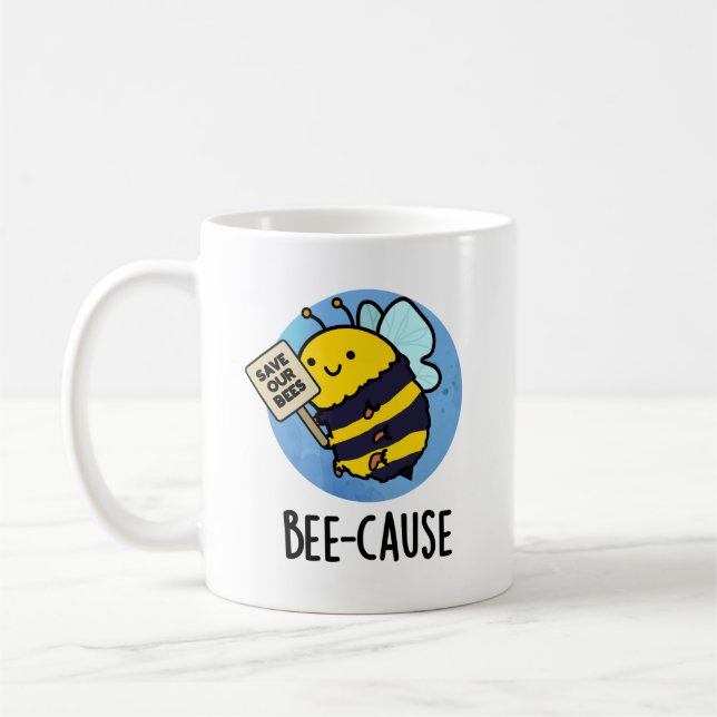 Caneca De Café Bee Causa Insetos Engraçados (Esquerda)