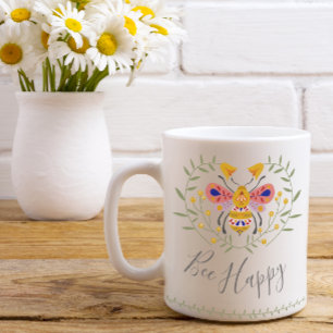 Caneca De Café Bee Happy