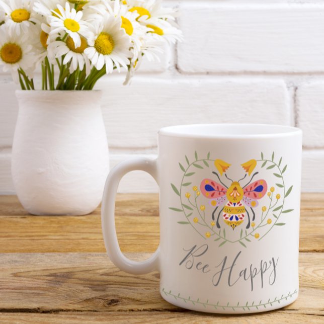 Caneca De Café Bee Happy (Bee Happy Coffee Mug)