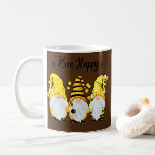 Caneca De Café Bee Happy Bee Gnomo Primavera