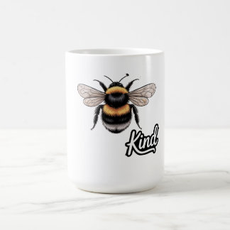 Caneca De Café Bee Kind Cute Bumblebee Illustration - Inspiration