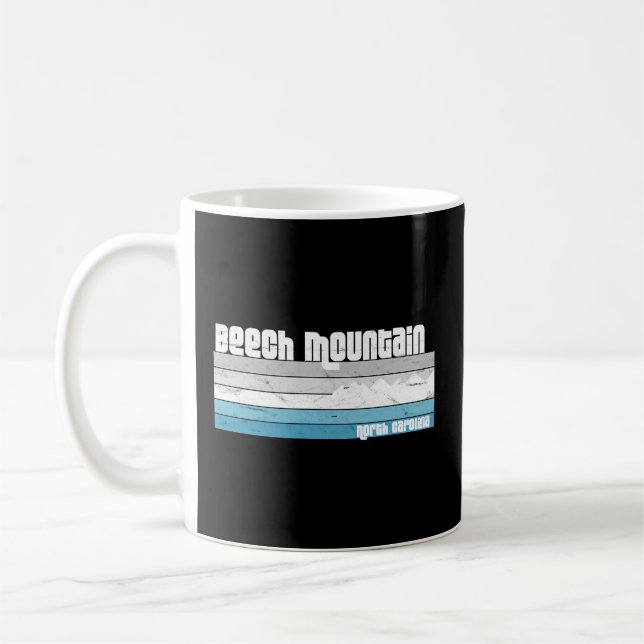 Caneca De Café Beech Mountain North Carolina Nc Skiking (Esquerda)