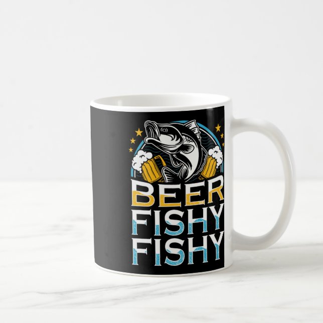Caneca De Café Beer Fishy Fishy Pesca Pão Pescador Ret (Direita)