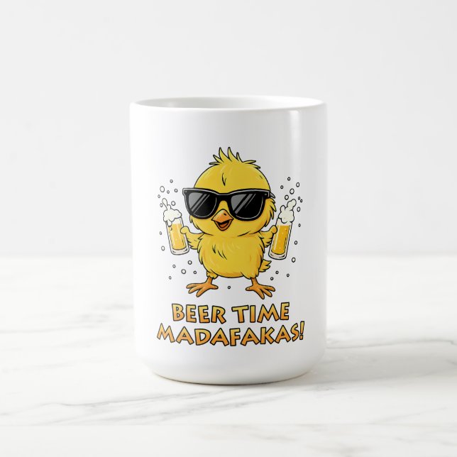 Caneca De Café Beer Time Madafakas Meme Pato Goose Retro (Centro)