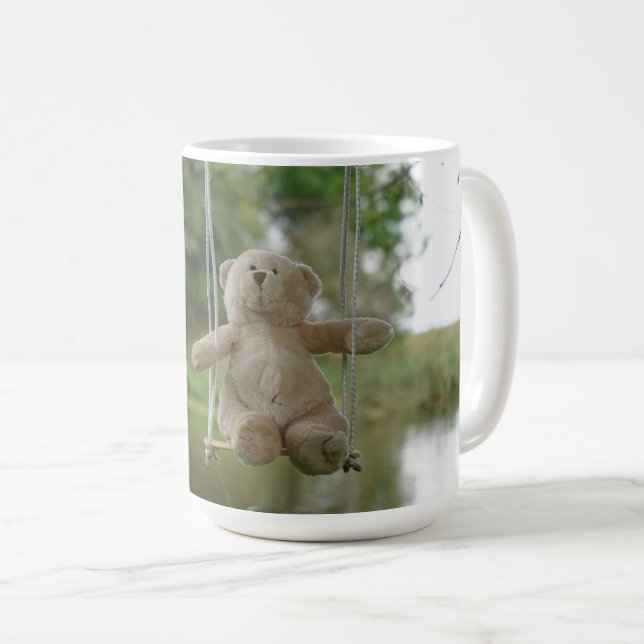 Caneca De Café Beertje op schommel aan boom (Frente Esquerda)