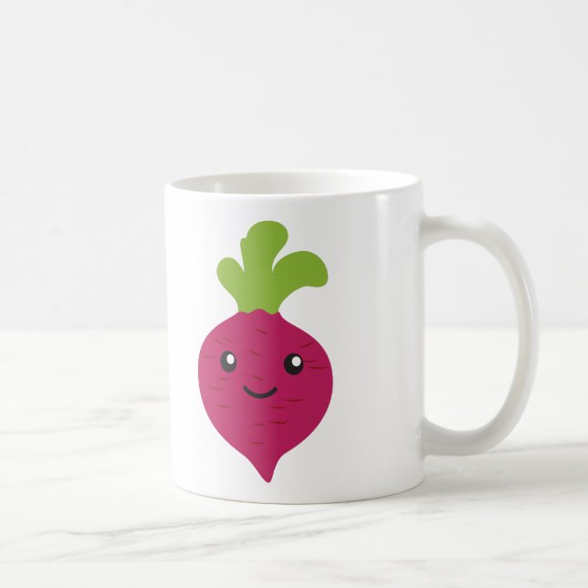 Caneca De Café Beet Kawaii Cute (Direita)