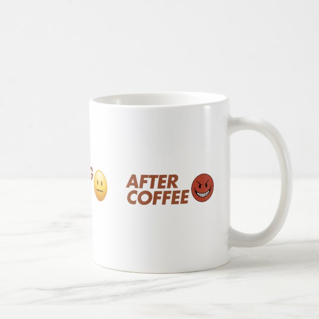 Caneca De Café Before During After Coffee Mood Vector Art (Direita)