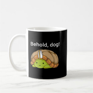 Caneca De Café Behold Dog Engraçado Tartaruga Vestindo Um Chapéu 