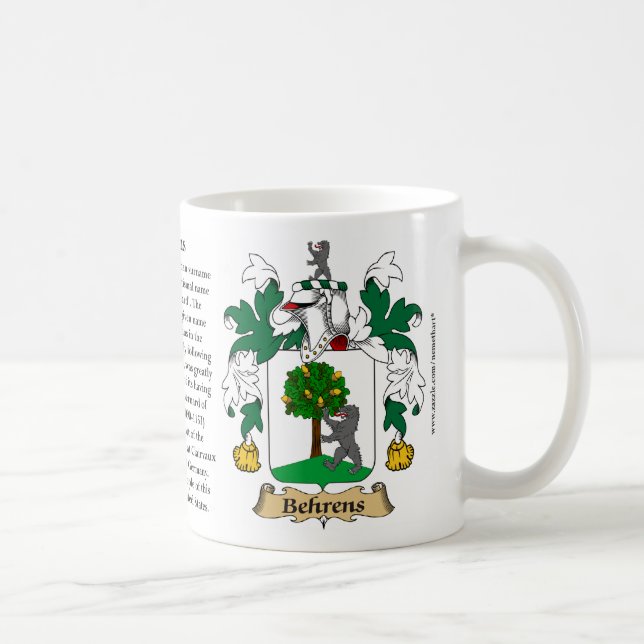 Caneca De Café Behrens, a origem, o significado e a crista (Direita)