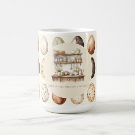Caneca De Café Beige Easter Vintage Kitchen Family Name