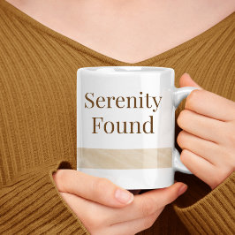 Caneca De Café Beige Serenity Band Mug