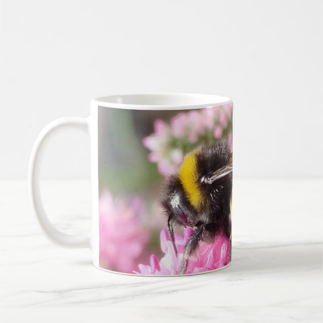 Caneca De Café Beija-flor em Flores Rosa (Esquerda)