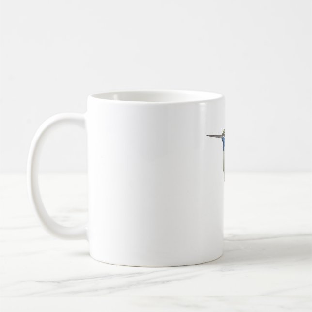 Caneca De Café beija-flor espécie Blue-throated Mountain Gem (Esquerda)