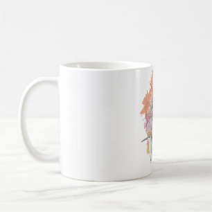 Caneca De Café Beija-flores Florais com flores