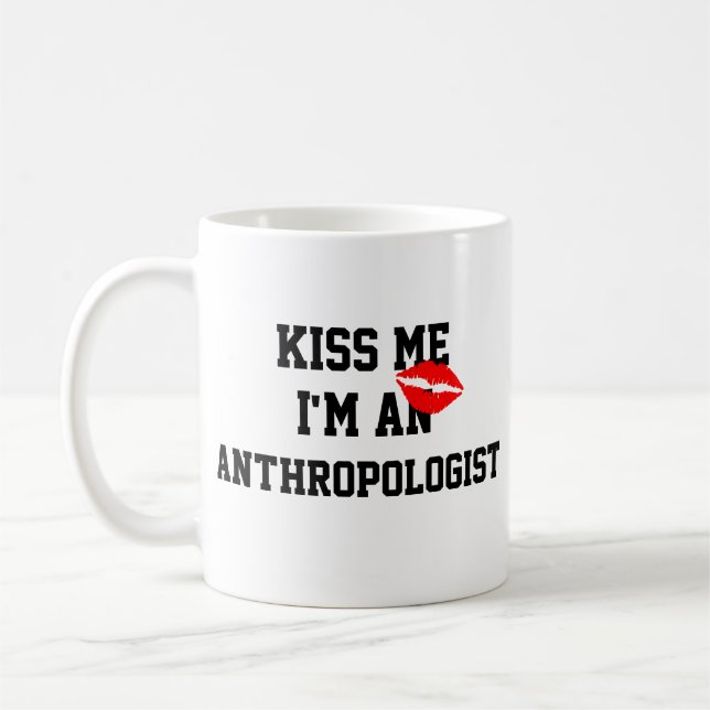 Caneca De Café Beija-Me Como Um Mug Antropólogo (Esquerda)