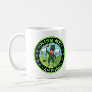 Caneca De Café Beija-me Eu sou Irlandês