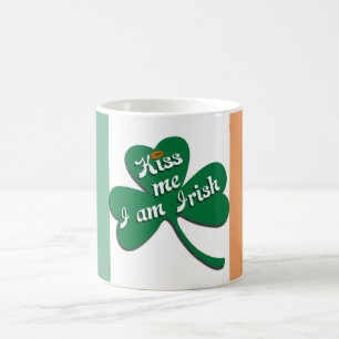 Caneca De Café Beija-me Eu sou Irlandês