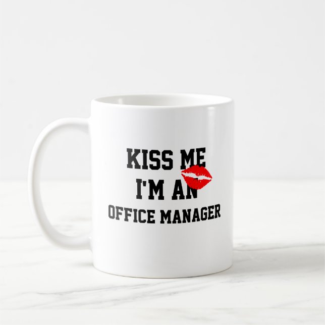 Caneca De Café Beija-Me Sou Uma Mug Do Office Manager (Esquerda)