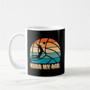 Caneca De Café Beija Meu Ace Voleibol Para Jogadores De Voleibol
