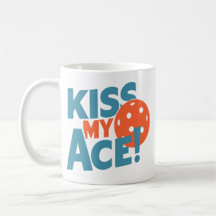 Caneca De Café Beija Meu Jogador De Pickleball Engraçado Ace Dize