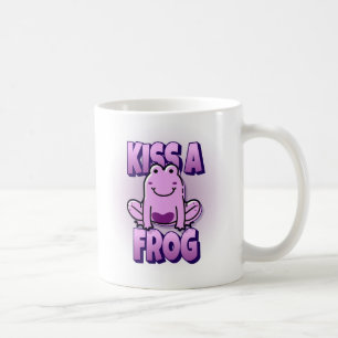 Caneca De Café Beija Um Sapo Rosa