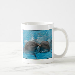 Caneca De Café Beijando golfinhos