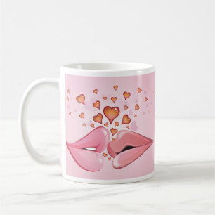 Caneca De Café Beijar Lábios Mug