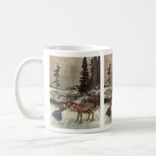 Caneca De Café Beijar uma Reindeer no Nariz