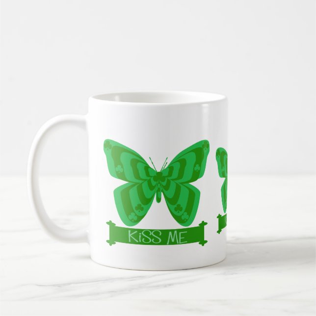 Caneca De Café Beije-me borboleta irlandesa (Esquerda)