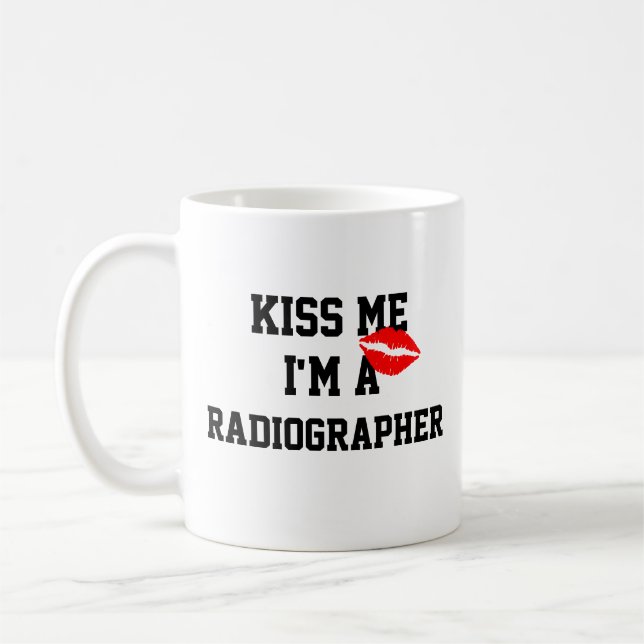 Caneca De Café Beije-Me Como Uma Caneta Radiógrafa (Esquerda)