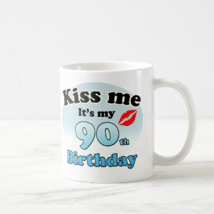 Caneca De Café Beije-me, é meu aniversário 90