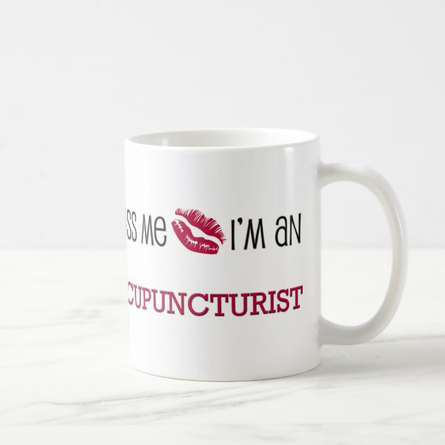 Caneca De Café Beije-me que eu sou um ACUPUNCTURIST (Direita)