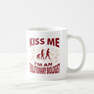 Caneca De Café Beije-me que eu sou um biólogo evolucionário