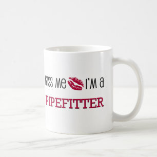 Caneca De Café Beije-me que eu sou um PIPEFITTER