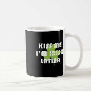 Caneca De Café Beije-me, sou irlandês, trevo do dia de São Patríc