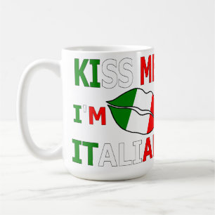 Caneca De Café Beije Me Sou Italiano