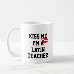 Caneca De Café Beije-Me Sou Um Canhão De Professores Latim